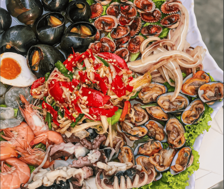 Thập Cẩm Trộn Xốt (chọn tối đa 4 topping, trừ cá hồi, cá trích, ghẹ)