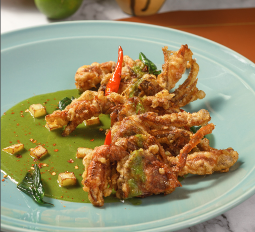 Cua Lột Chiên Giòn Cà Ri Xanh