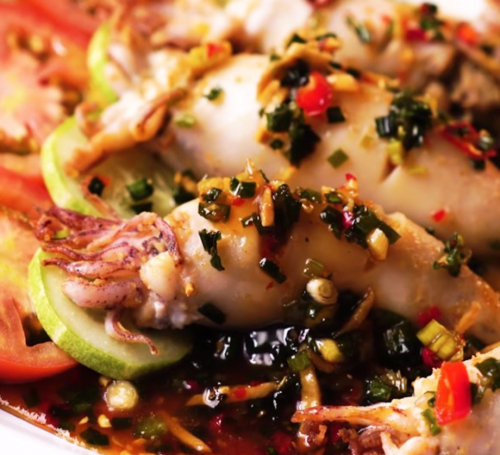Mực Xốt Trứng Cay