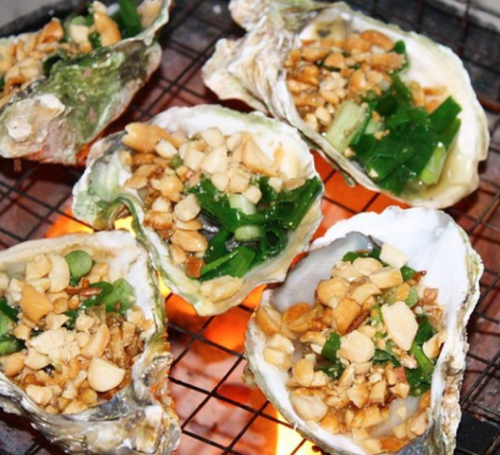 Hàu Đá Nướng Mỡ Hành
