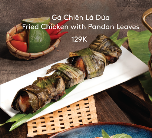 Gà chiên lá dứa