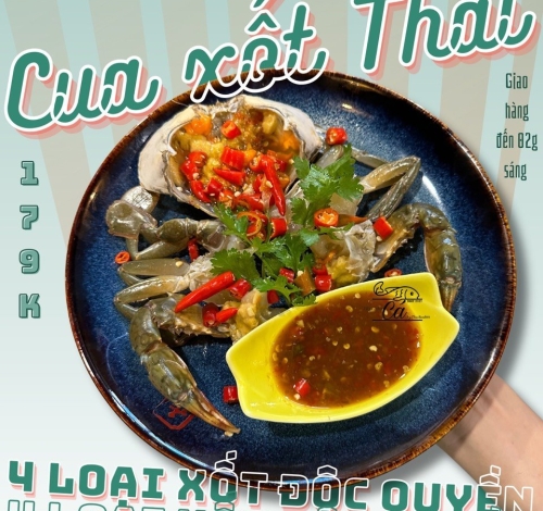 Khám Phá Hương Vị Đặc Sắc - Cua Xốt Thái với 4 Loại Sốt Chuẩn Vị tại "NHÀ CỦA CÁ THAI FOOD 555"